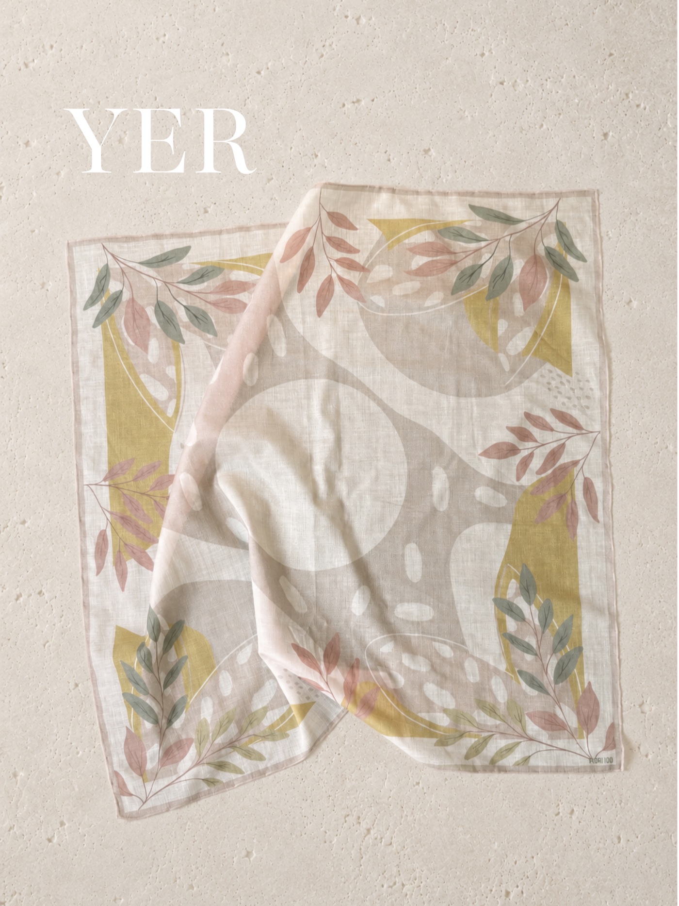 Yer desenli Fiori Do fular